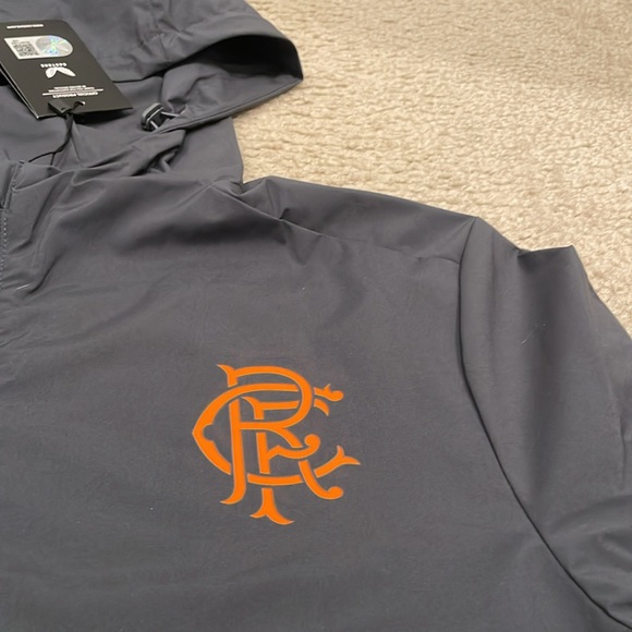 Castore Rangers Mens 23/24 Lightweight Training Jacket - Grey/Orange size L NWT - Picture 2 of 6
